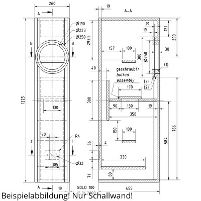 Visaton SOLO 100 Schallwand