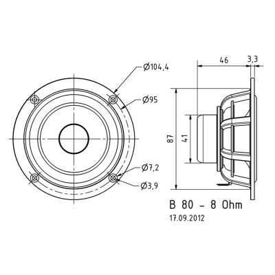 Visaton B 80 - 8 Ohm