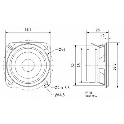 Visaton FR 58 - 4 Ohm