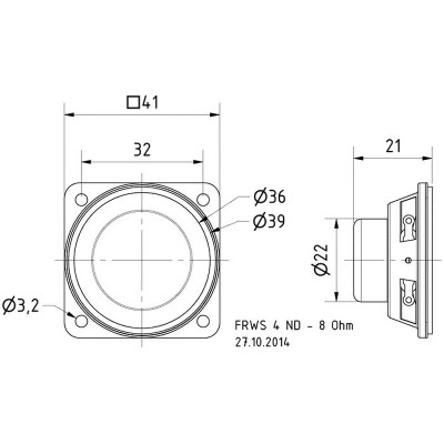 Visaton FRWS 4 ND - 8 Ohm