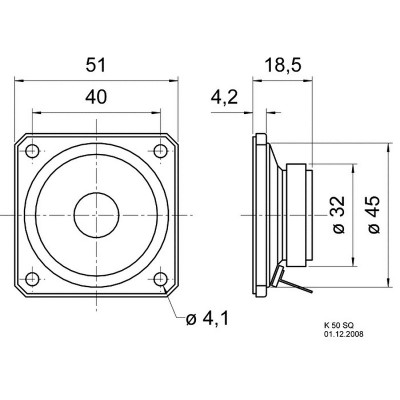 Visaton K 50 SQ - 8 Ohm