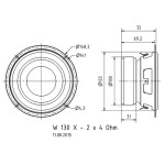 Visaton W 130 X - 2 x 4 Ohm