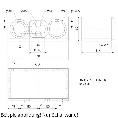 Visaton ARIA 2 MHT CENTER Schallwand