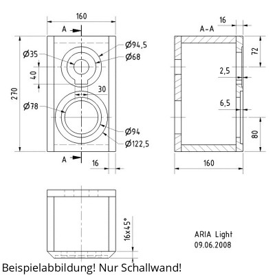 Visaton ARIA LIGHT Schallwand