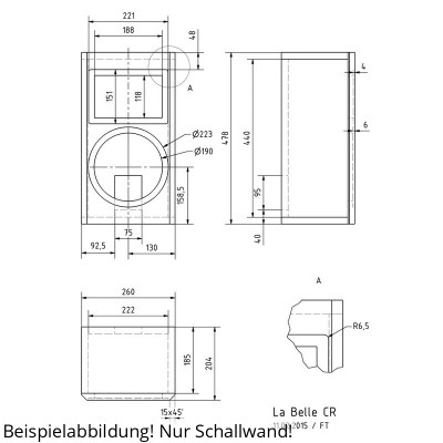 Visaton LA BELLE CR Schallwand