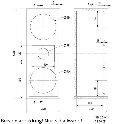 Visaton MB 208/H Schallwand