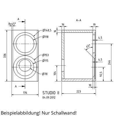 Visaton STUDIO 2 Schallwand