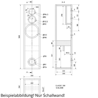 Visaton CLASSIC 200 Schallwand
