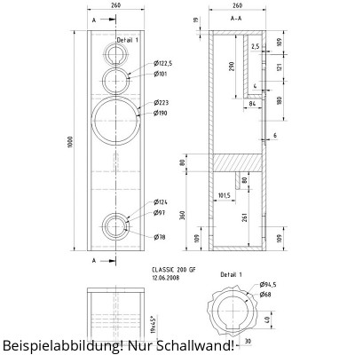 Visaton CLASSIC 200 GF Schallwand