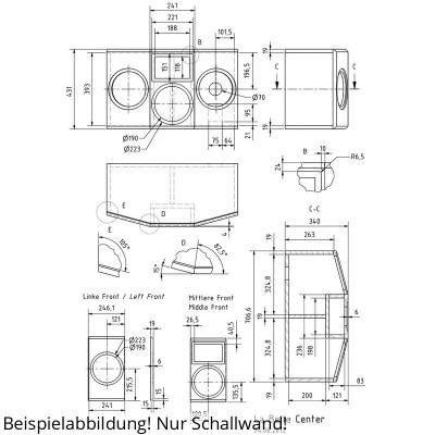 Visaton LA BELLE CENTER Schallwand