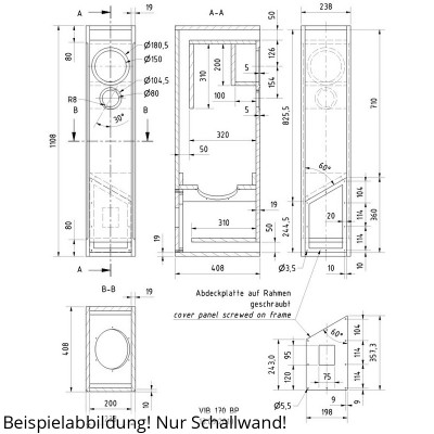 Visaton VIB 170 BP Schallwand