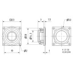 Visaton K 23 SQ - 8 Ohm