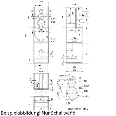 Visaton ATLAS COMPACT MK V Schallwand