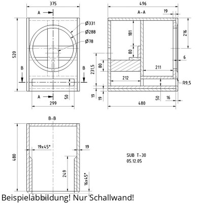 Visaton SUB T-30.60 Schallwand