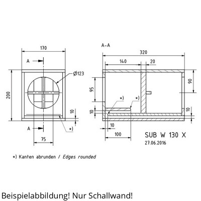 Visaton SUB W 130 X Schallwand