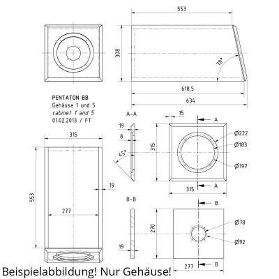 Visaton PENTATON BB Gehäusebausatz