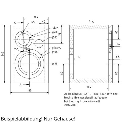 Visaton ALTO GENESIS SAT Kit de logement