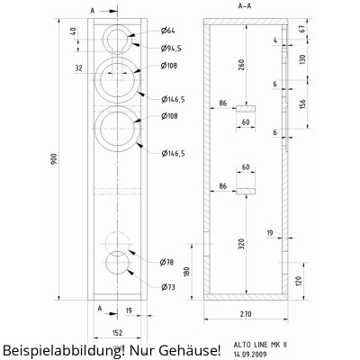 Visaton ALTO LINE MK II Gehäusebausatz
