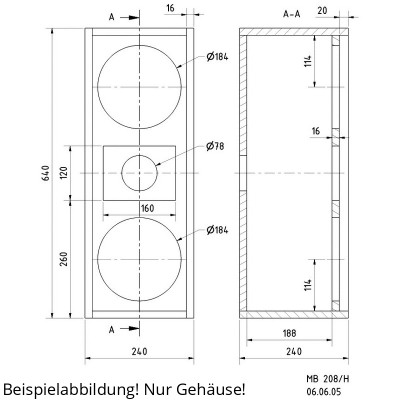 Visaton MB 208/H housing kit