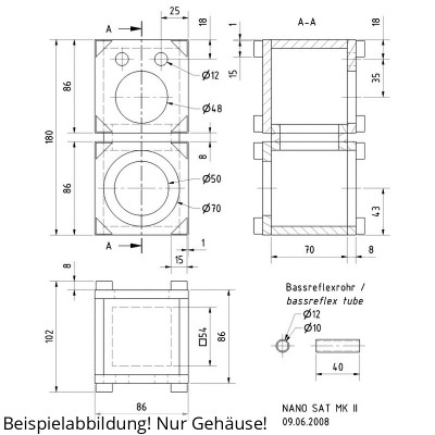 Visaton NANO SAT MK II Gehäusebausatz