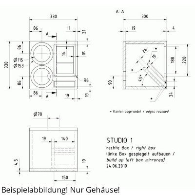 Visaton STUDIO 1 Gehäusebausatz