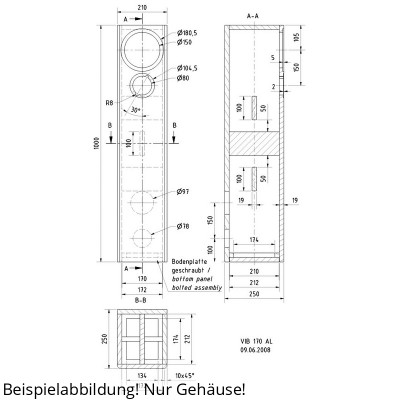 Visaton VIB 170 AL housing kit