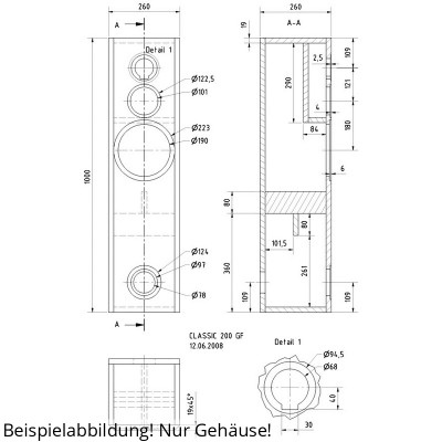 Visaton CLASSIC 200 GF housing kit