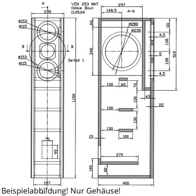 Visaton VOX 253 MHT Gehäusebausatz