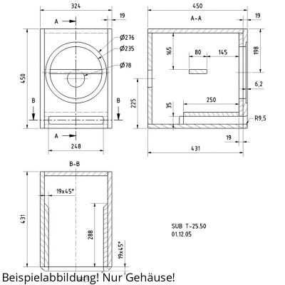 Visaton SUB T-25.30 Schallwand