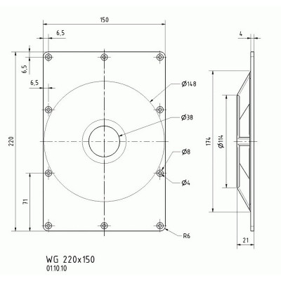 VisatonGuía de onda WG 220x150