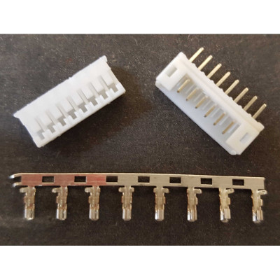 Enchufe de 8 pines y socket pH2.0 con contactos de engarce