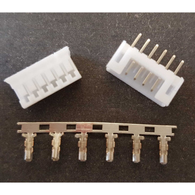 6 Pin Stecker und Buchse PH2.0 mit Crimpkontakten