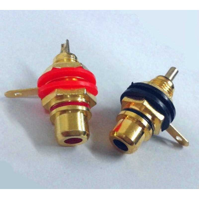 Cinchas de montaje en los sockets de 1 par de rojo y negro