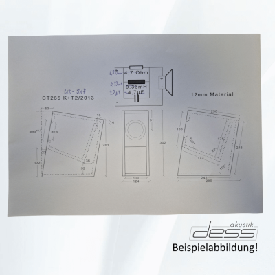 BPA CT 265 (517) Lautsprecherbausatz "Türknauf" - 1 Paar Tang Band W3-517